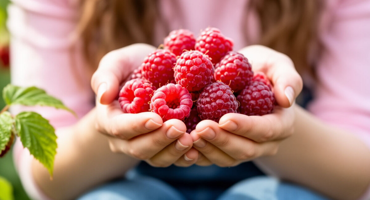 1 горсть под малину в марте — и шикарные ягоды наливаются первыми: сладкие, крупные, не осыпаются