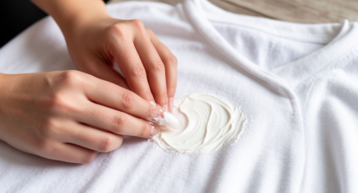 Сыплю 3 ложки на пятно: следы пота и дезодоранта исчезают на глазах — любимая хитрость